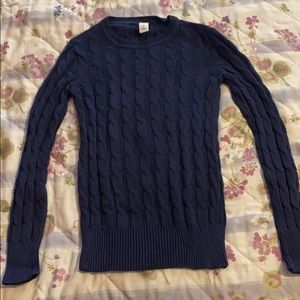 Navy blue knit sweater